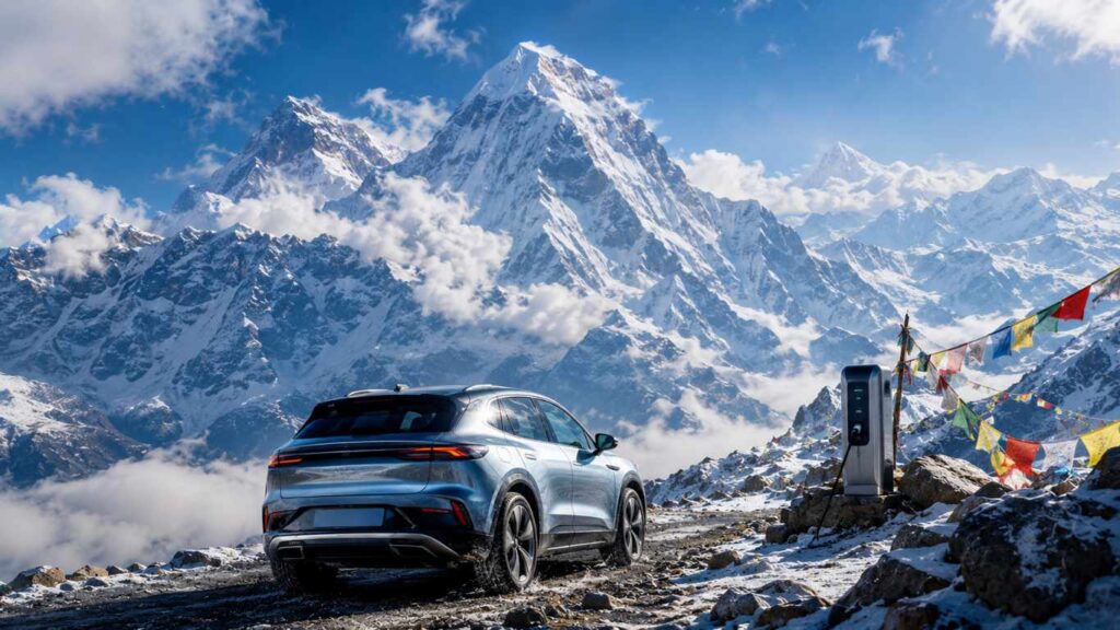 Un viaje moderno por los Alpes en Autos eléctricos Un viaje moderno por los Alpes en Autos eléctricos - Himalaya